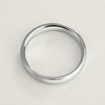 純チタン甲丸リング(幅3mm)10号