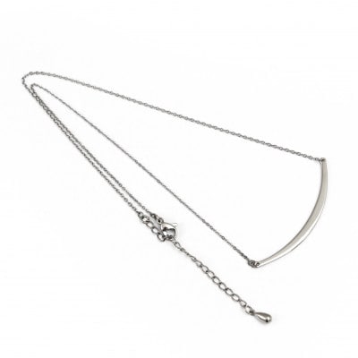 純チタンバーネックレス(カーブプレート)42cm