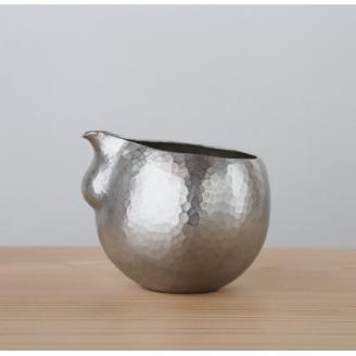 純錫 片口丸型(1合)約250ml 手作り 日本酒　酒器　冷酒 金属製 贈答品  新潟県 弥彦村