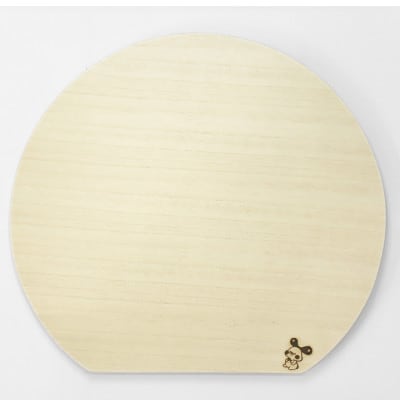 桐(プライウッド)　ランチョンマット2枚組　半月型　わたげ色　　