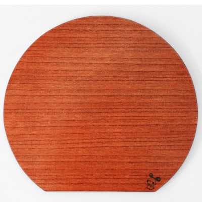 桐(プライウッド)　ランチョンマット2枚組　半月型　もみじ色　