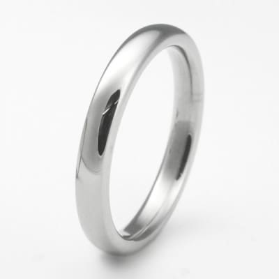 純チタン甲丸リング(幅3mm)12号