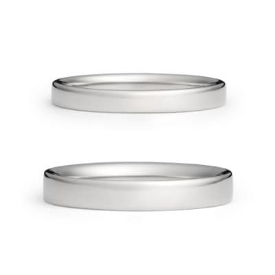 【セミオーダー】純チタン平打リング・ペア