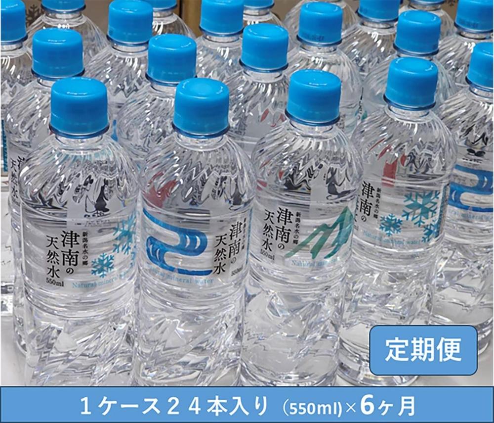 【6ヶ月定期便】魚沼名水の郷 津南の天然水 550ml×24本127523-090