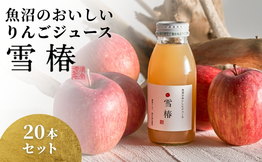 魚沼のおいしいりんごジュース 雪椿 20本×1セット