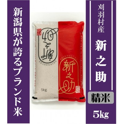 【新潟ブランド米】【精米】刈羽村産新之助 5kg
