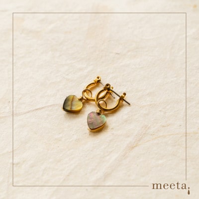 淡水パールとラピスラズリほか天然石12種の着せ替えフープピアスセット【配送不可地域：沖縄県】