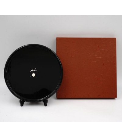 【高岡漆器】丸盆　立山雷鳥　フユ