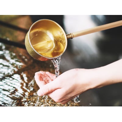 国産アルミ水杓　15cm　リング付き