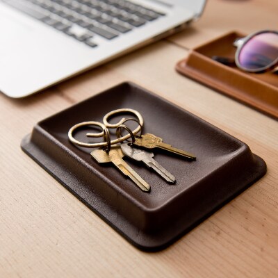 colm レザートレイ　Sサイズ　ブルー　「立体成型で作った本革製トレイ」