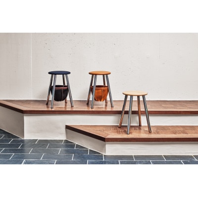 根KON [スツール/バスケット付] / ブラウン (IK22Q-01 BW)