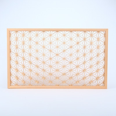 縁起組子アートパネル　あさのは