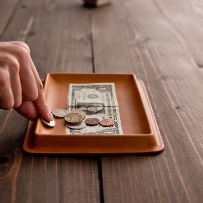 colm レザートレイ　Lサイズ　ブラック　「立体成型で作った本革製トレイ」