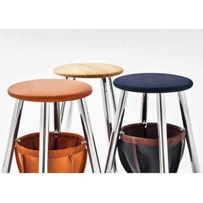 根KON [スツール/バスケット付] / ブラック (IK22Q-01 BK)