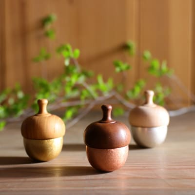 【高岡銅器】空穏 まどか どんぐりん ピンクゴールド