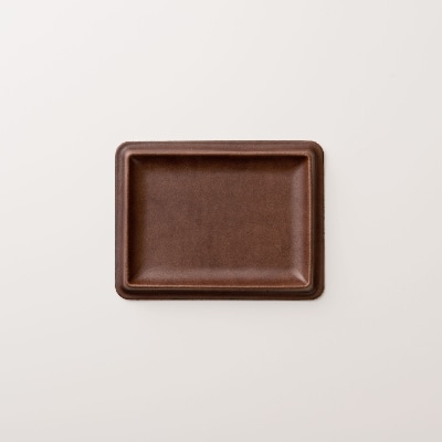 colm レザートレイ　Lサイズ　ブラウン　「立体成型で作った本革製トレイ」