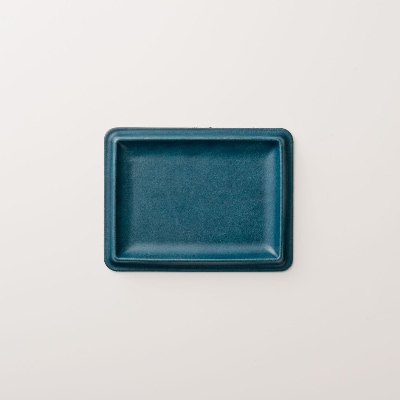 colm レザートレイ　Lサイズ　ブルー　「立体成型で作った本革製トレイ」