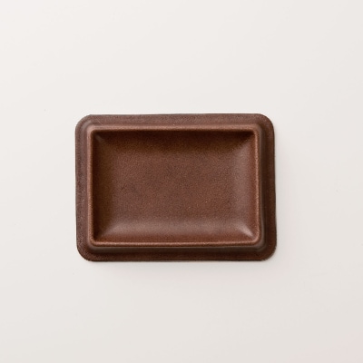 colm レザートレイ　Sサイズ　ブラウン　「立体成型で作った本革製トレイ」