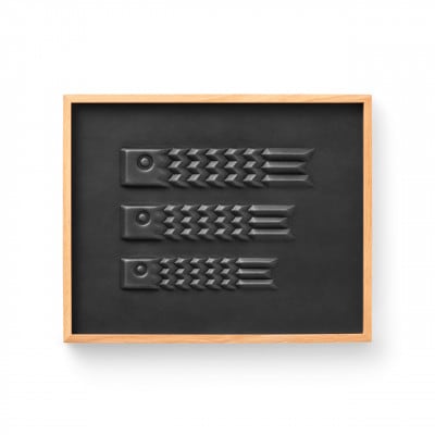 colm 鯉のぼり ブラック「本革を立体成型してつくった現代のインテリアに馴染む鯉のぼり」