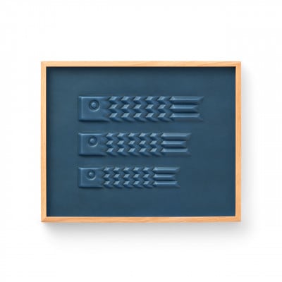 colm 鯉のぼり ブルー「本革を立体成型してつくった現代のインテリアに馴染む鯉のぼり」