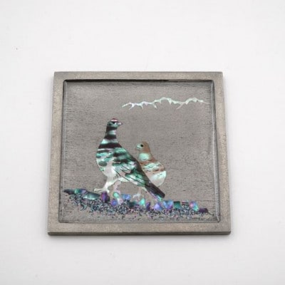 【高岡銅器】コースター雷鳥