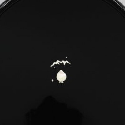 【高岡漆器】丸盆　立山雷鳥　フユ