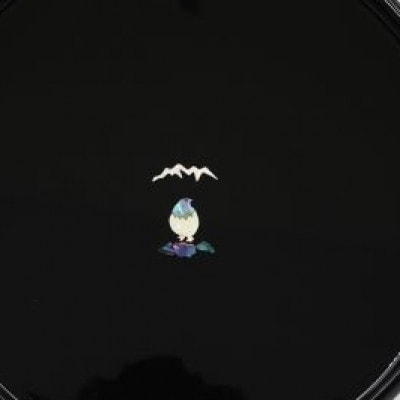 【高岡漆器】丸盆　立山雷鳥　ナツ