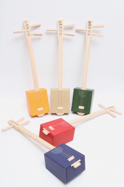 かみのしゃみせんSHABO初心者5点セットBOXのカラー：インディゴブルー