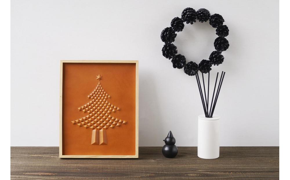 colm ツリー ブラウン「本革を立体成型してつくったクリスマスツリー」