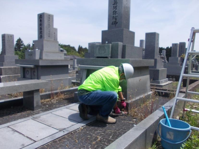 お墓清掃  （墓石洗浄）