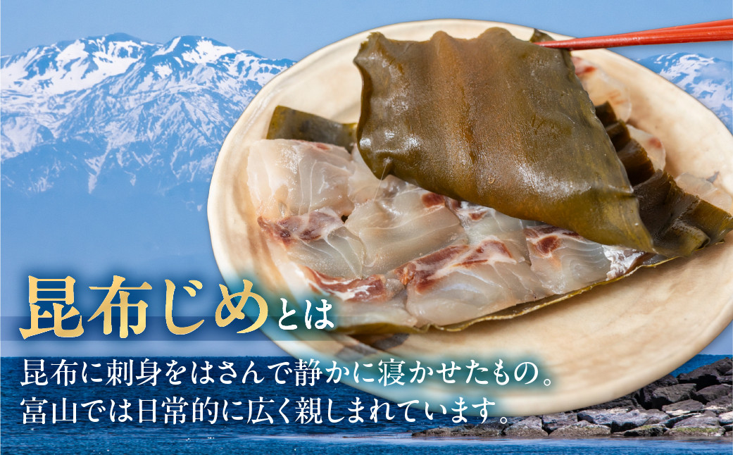 《料亭の味》富山湾のめぐみ 昆布じめ刺身 お任せ3種 冷凍 アソート
