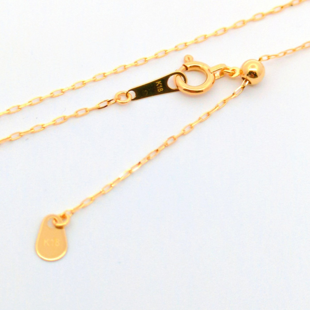 【18金イエローゴールドネックレス 龍鳳呈祥ペンダントトップ グリームカット長小豆0.25 45cm】富山県 富山市 贈り物 おすすめ ギフト 記念