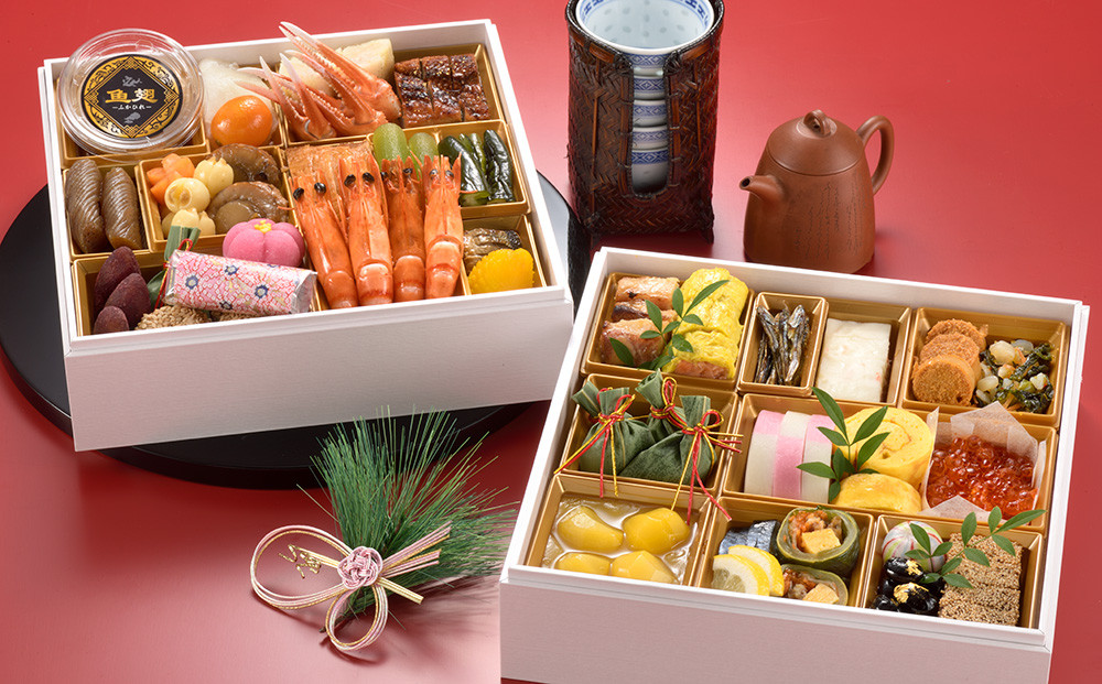 ＜富山大和百貨店選定＞ ホテルグランテラス富山　和中二段重　春二重おせち　3～4人前 12月31日お届け ホテルのおせち おせち料理2026 冷蔵 中華 和風 3人 4人 高級 お祝い 新年 特別な日 お取り寄せ