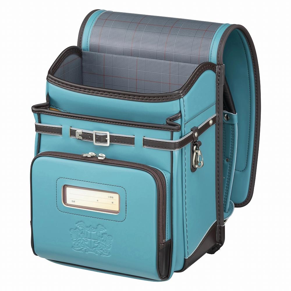 【ピーコックブルー×チョコ】フィットちゃんランドセル　イートンクラブ安ピカッ楽ッション