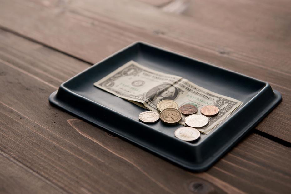 colmレザートレイLサイズ　ブラウン　立体成型で作った本革製トレー