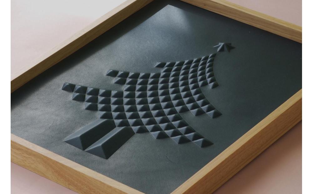 colm ツリー ブラック「本革を立体成型してつくったクリスマスツリー」