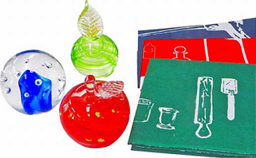 オリジナル手ぬぐい1枚とペーパーウェイトAコース制作体験チケット