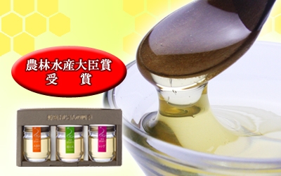 【農林水産大臣賞受賞】蜂蜜おじさんの四季3本セット