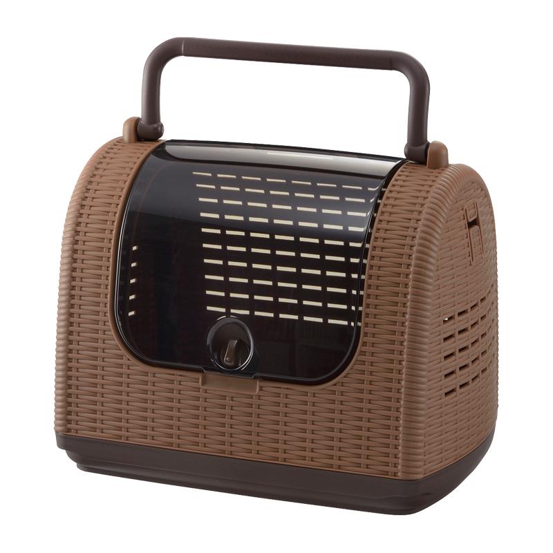 ラタンキャリー【ブラウン】 犬 猫 ペット