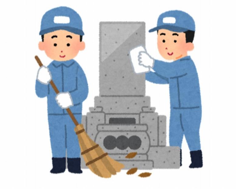 お墓清掃（墓石洗浄・お供え・片付け）