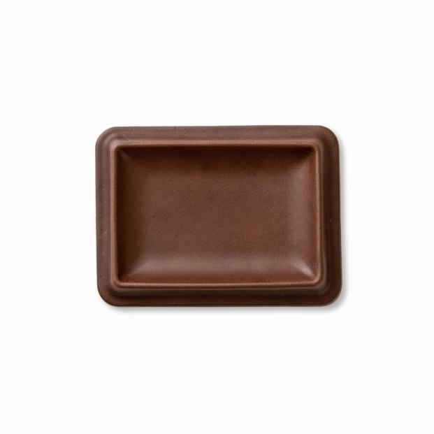 colmレザートレイSサイズ　ブラウン　立体成型で作った本革製トレー