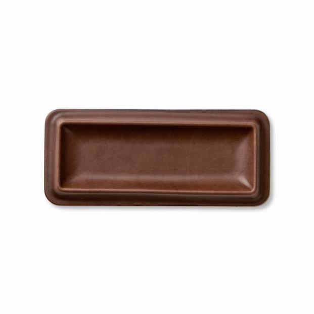 colmレザートレイMサイズ　ブラウン　立体成型で作った本革製トレー