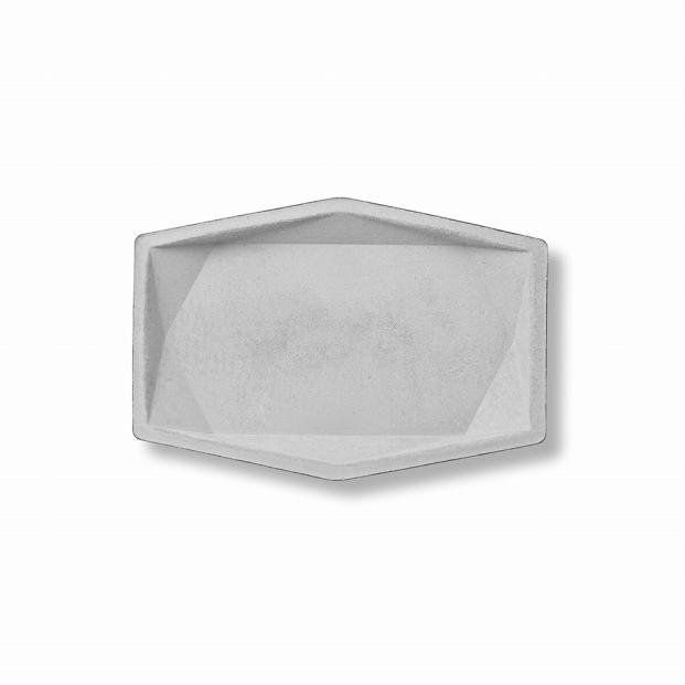 colm多角形レザートレイLサイズ　グレー　独自立体成型製法