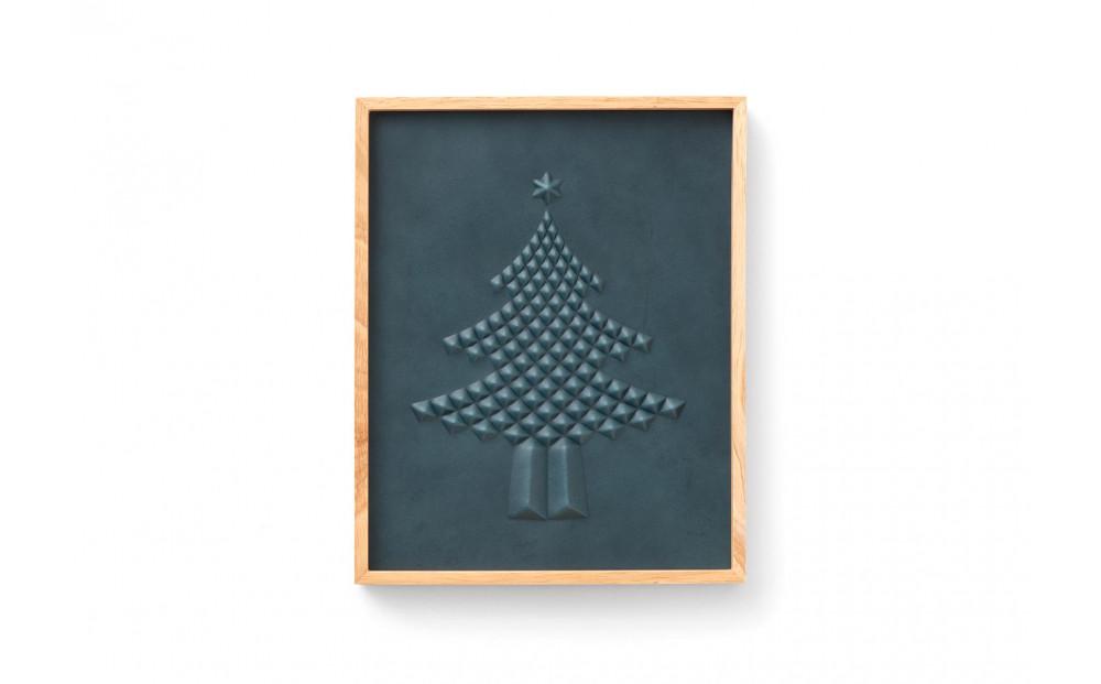 colm ツリー ブルー「本革を立体成型してつくったクリスマスツリー」