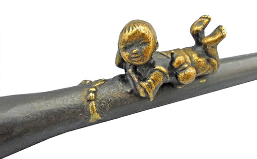 文鎮「ひととき（筆）」 高岡銅器 インテリア小物 おしゃ