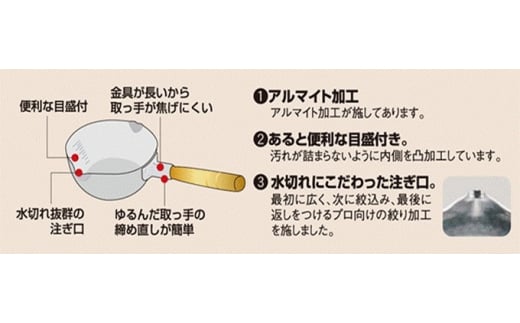 雪平鍋 鍋 ガス火用 萬彩伝雪平鍋 16cm 片手鍋 北陸アルミ 北