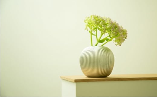 【高岡銅器】フラワーベース - suzu - りんご 民芸品 工芸品 