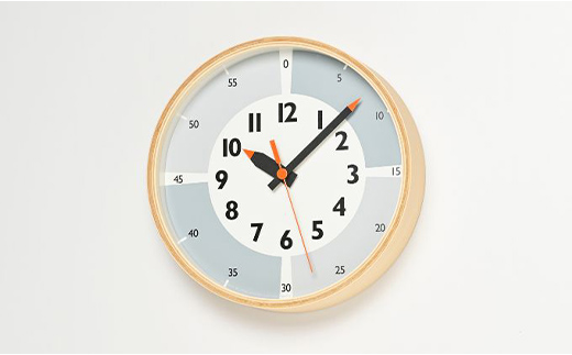 fun pun clock with color！YD23-09 GY インテリア 置時計 壁掛け時計 