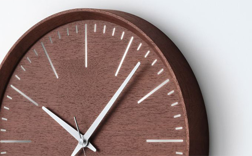 Fluct / ウォールナット（DFI 23-08 WN） インテリア 置時計 壁掛