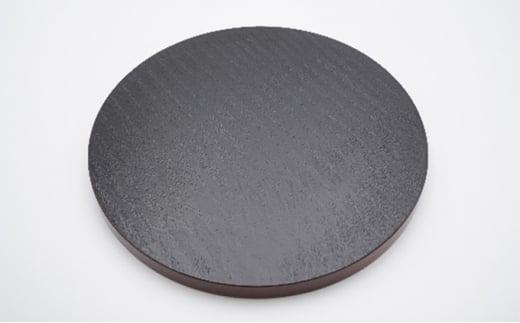 丸盆10 青海波彫入 黒 雑貨 日用品 工芸品  FAD-1233